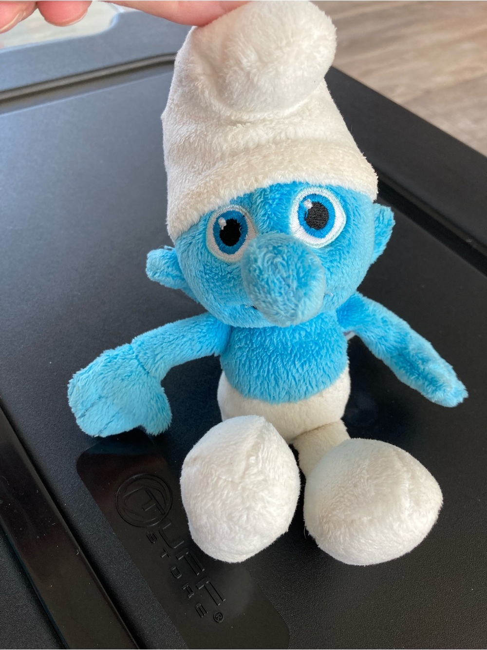 Blue and White Plush Character Stuffed Toy - Soft Cuddly Doll